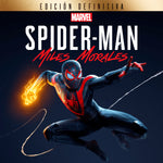 Load image into Gallery viewer, Descubre la historia arácnida completa con Marvel's Spider-Man: Miles Morales Edición Definitiva. Este paquete imperdible incluye Marvel's Spider-Man Remasterizado, el galardonado juego completo, con los tres capÃtulos de contenido descargable de la aventura Marvel's Spider-Man: La ciudad que nunca duerme, remasterizados y optimizados para PS5.