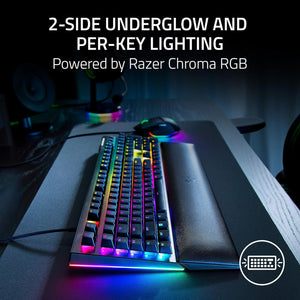 Teclado Razer Blackwidow V4 Teclas mecánicas verdes