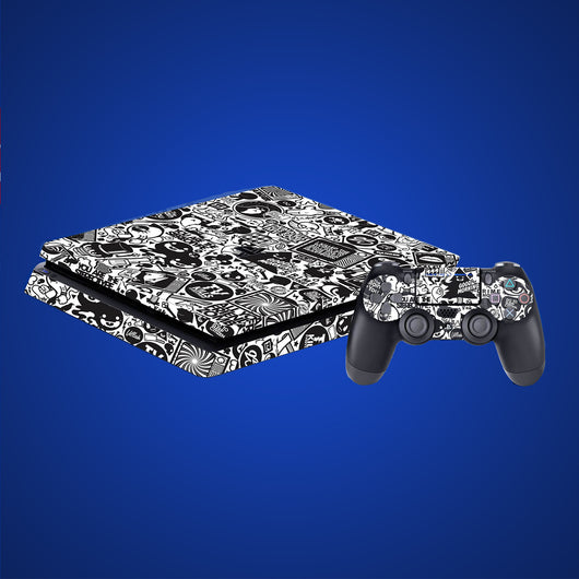 Skin Console PS4 Black and white